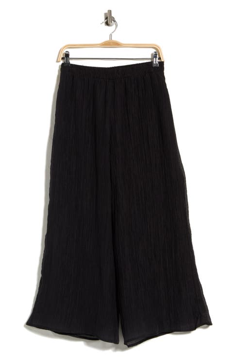 Plissé Pleats Pull-On Wide Leg Pants
