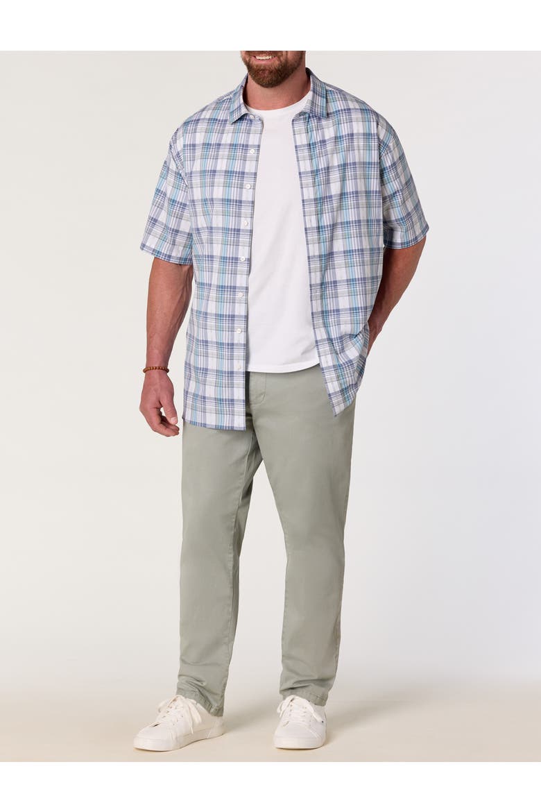 Big & Tall Western Plaid Sport Shirt, Alternate, color, BLUE MULTI