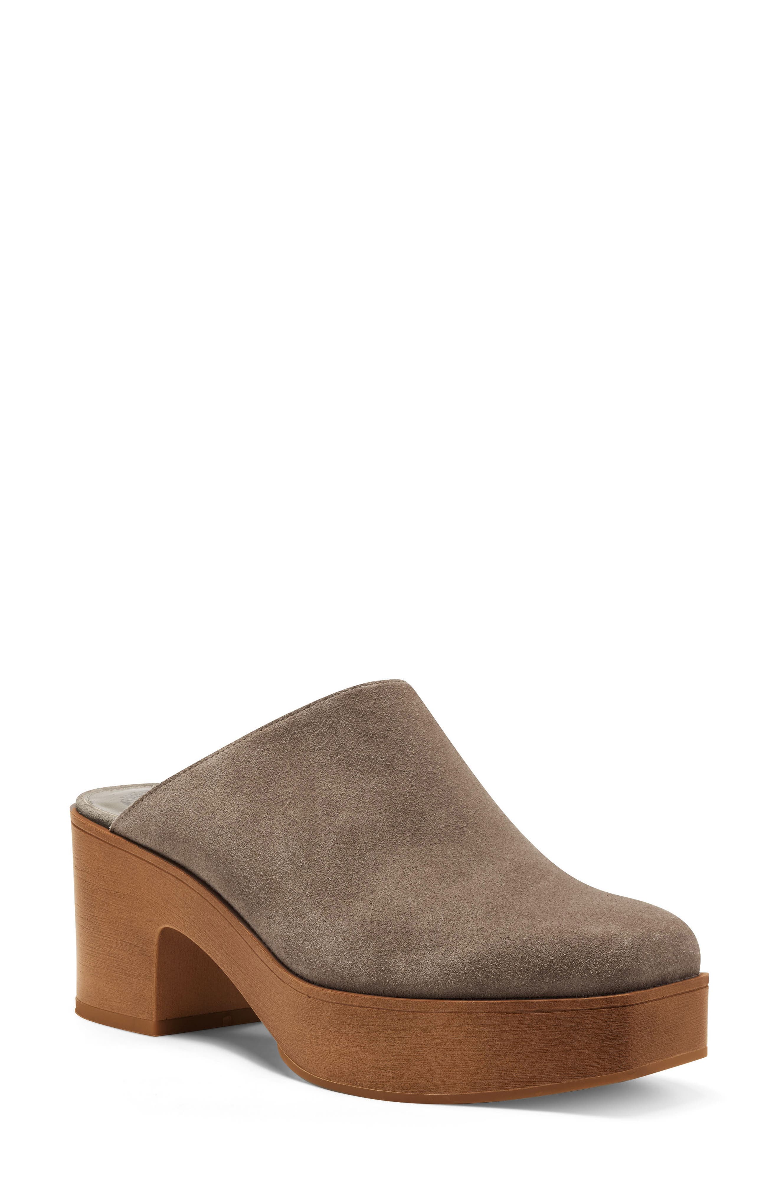 Rimindel Faux Shearling Platform Mule, Main, color, BEIGE