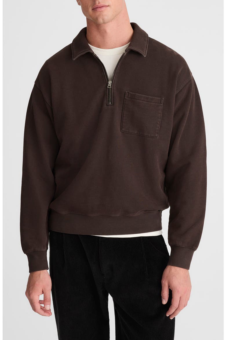 The McCarren Midweight Quarter Zip Sweatshirt, Main, color, MOLASSES