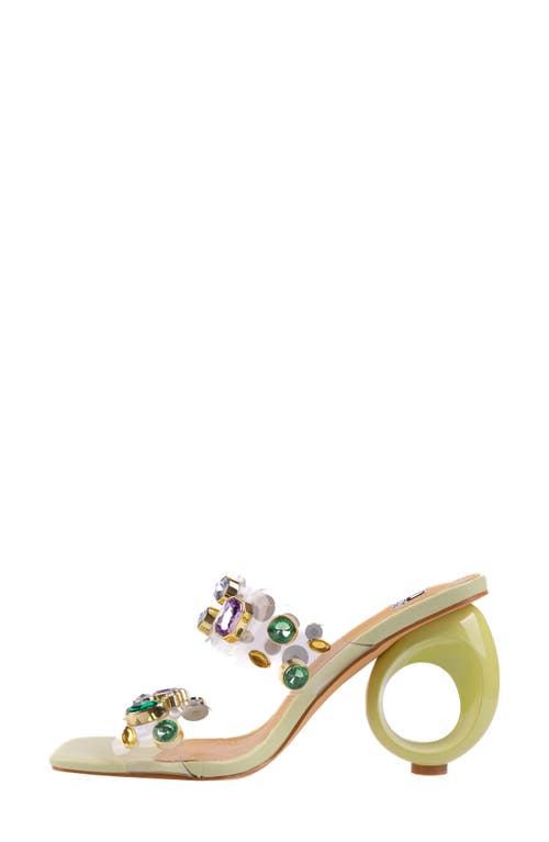 Ninety Union Joyful Embellished Slide Sandal In Mint