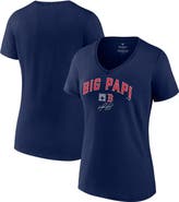 FANATICS Women's Fanatics Branded David Ortiz Navy Boston Red Sox Big Papi Graphic V-Neck T-Shirt