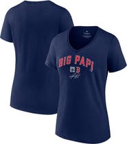 FANATICS Women's Fanatics Branded David Ortiz Navy Boston Red Sox Big Papi Graphic V-Neck T-Shirt