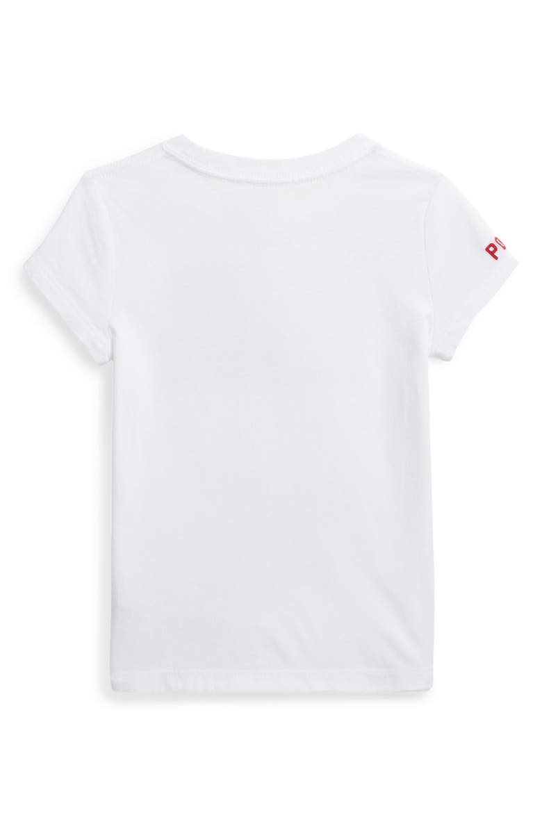 Polo Ralph Lauren Kids' Flag Appliqué Cotton T-Shirt, Alternate, color, White