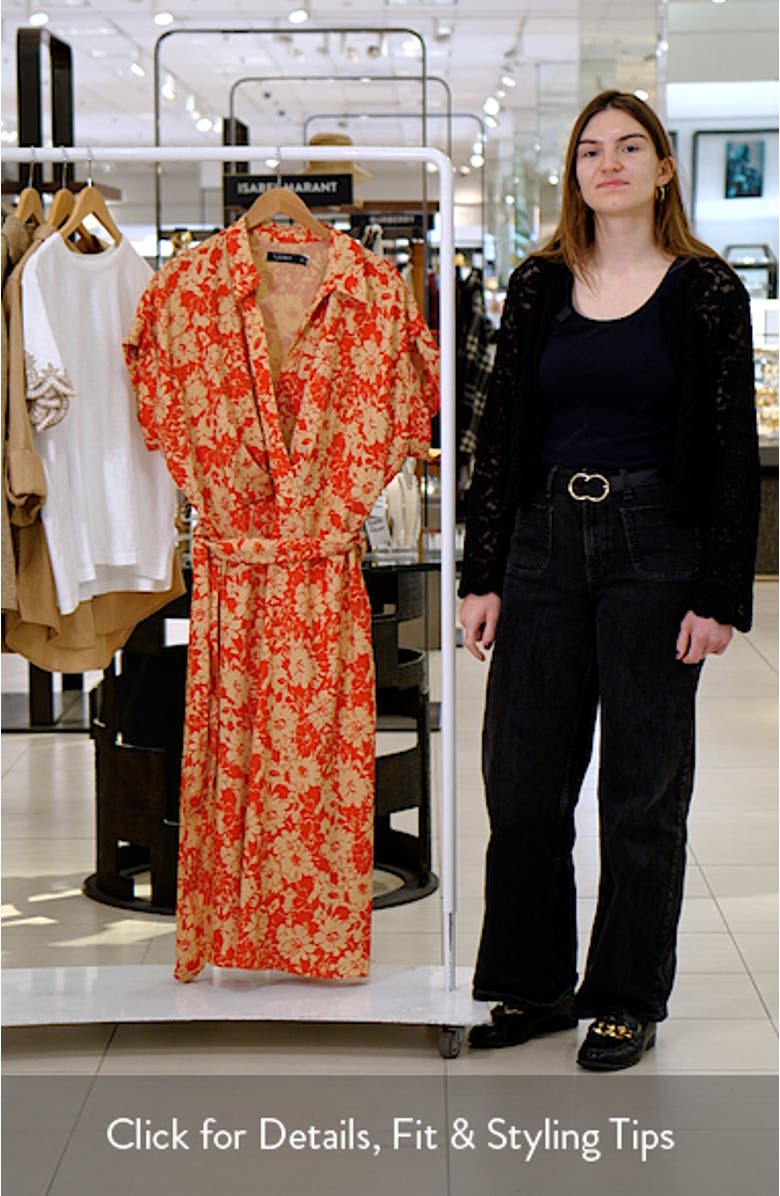 Floral Tie Waist Midi Dress, sales video thumbnail