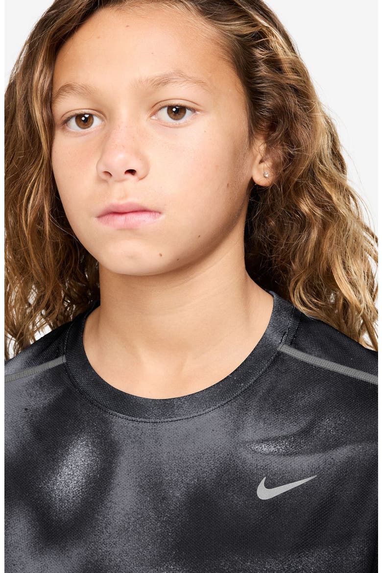 Kids' Miler Dri-FIT Training T-Shirt, Alternate, color, BLACK/REFLECTIVE SILVER