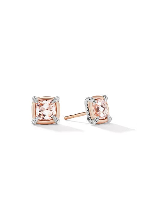 Petite Chatelaine® Stud Earrings with Semiprecious Stone and Diamonds