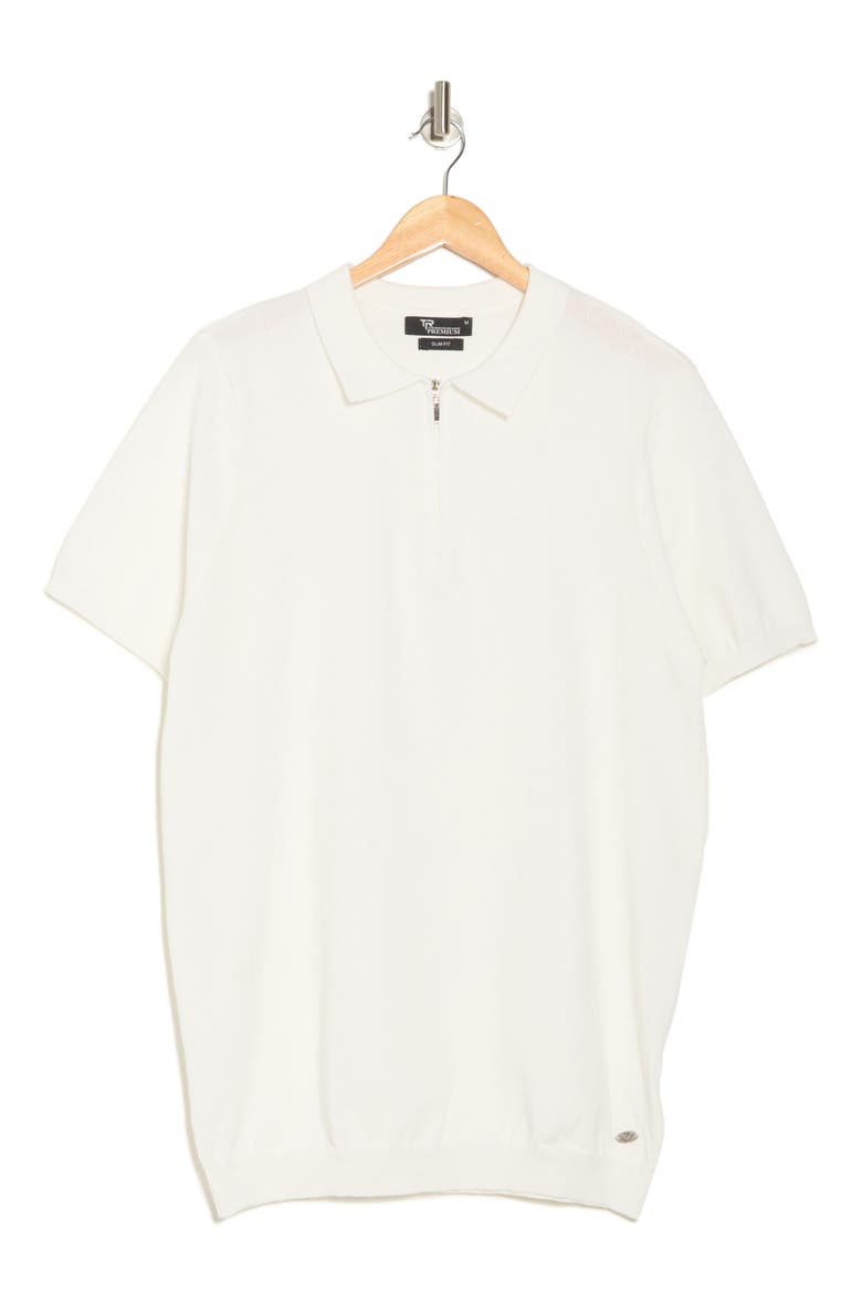 Slim Fit Sweater Knit Polo, Alternate, color, CREAM