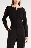 JASON WU Crewneck Button Front Cardigan