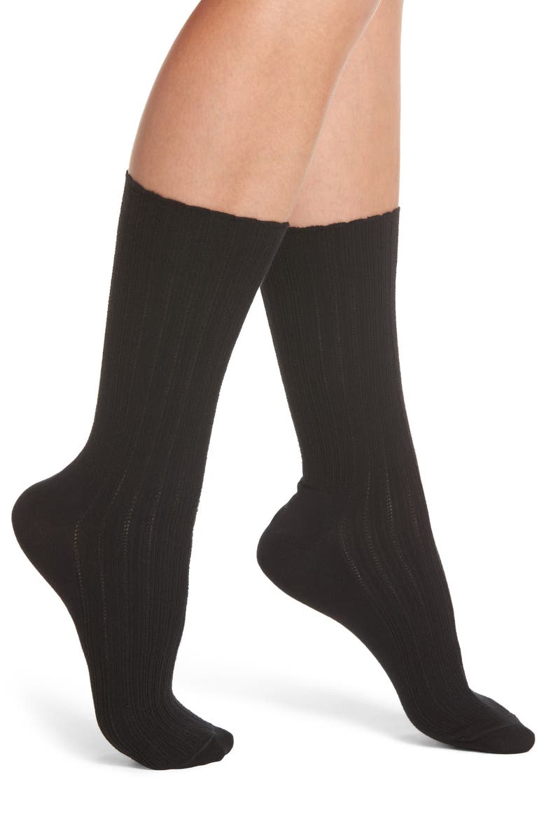 Nordstrom Ribbed Crew Socks, Main, color,
