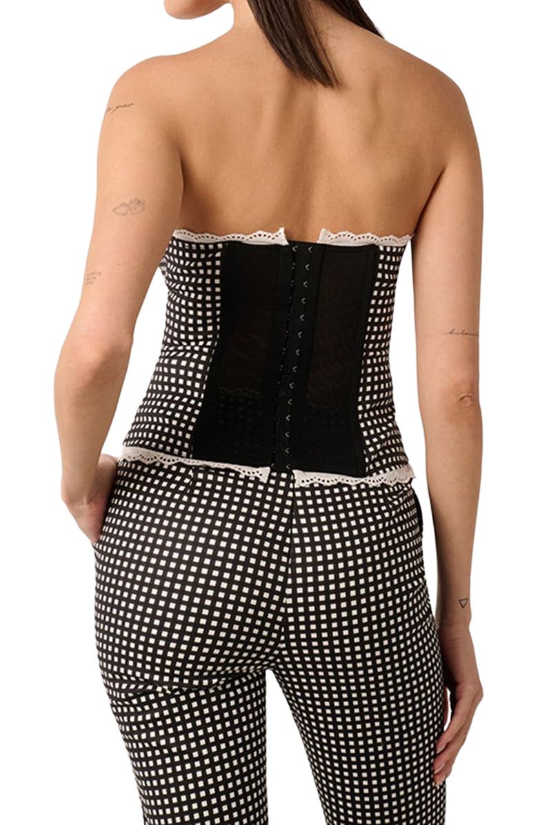 WeWoreWhat Strapless Corset, Alternate, color, Black Multi
