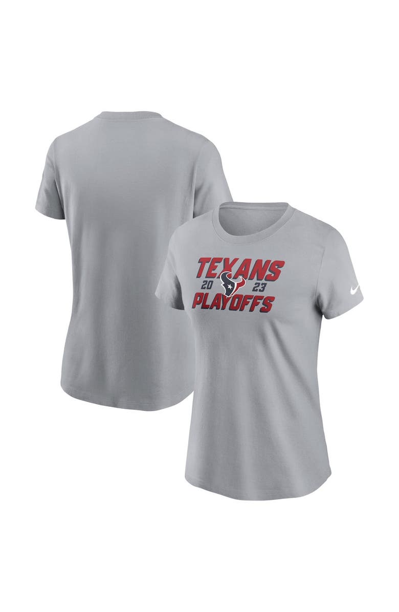 Nike Women's Nike Gray Houston Texans 2023 NFL Playoffs Iconic T-Shirt, Main, color, 