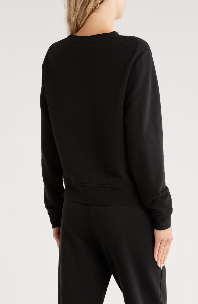 Vince Crewneck Cotton Sweatshirt, Alternate, color, Black