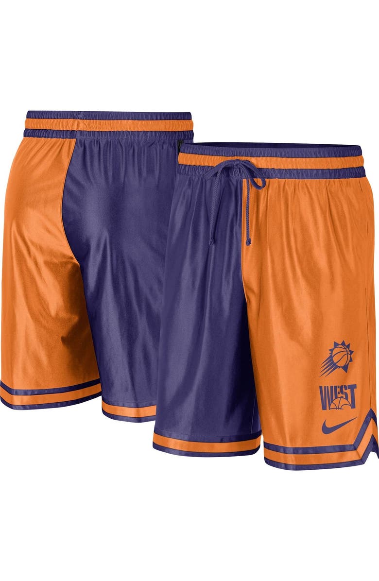 Nike Men's Nike Orange/Purple Phoenix Suns Courtside Versus Force Split DNA Performance Shorts, Main, color, Orange