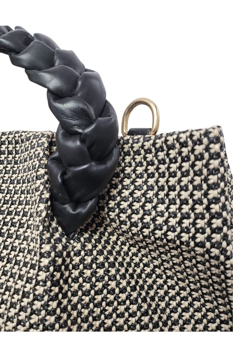 Jelavu Mathilda Woven Raffia & Leather Shoulder Bag, Alternate, color,