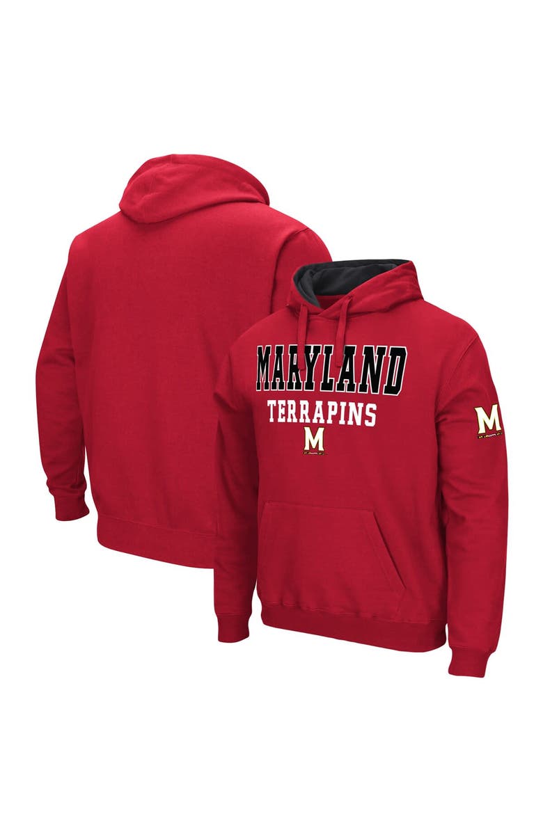 COLOSSEUM Men's Colosseum Red Maryland Terrapins Sunrise Pullover Hoodie, Main, color, 