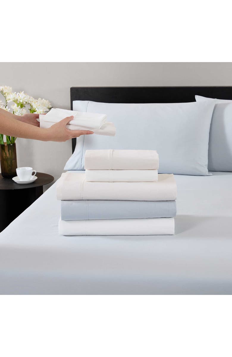 Vera Wang Egyptian Cotton Percale Sheet Set, Alternate, color, Light Beige