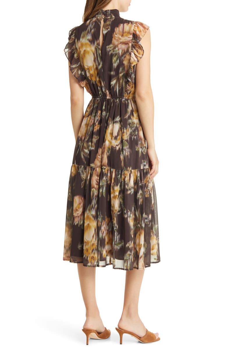 Steve Madden Anna Floral Chiffon Dress, Alternate, color, 