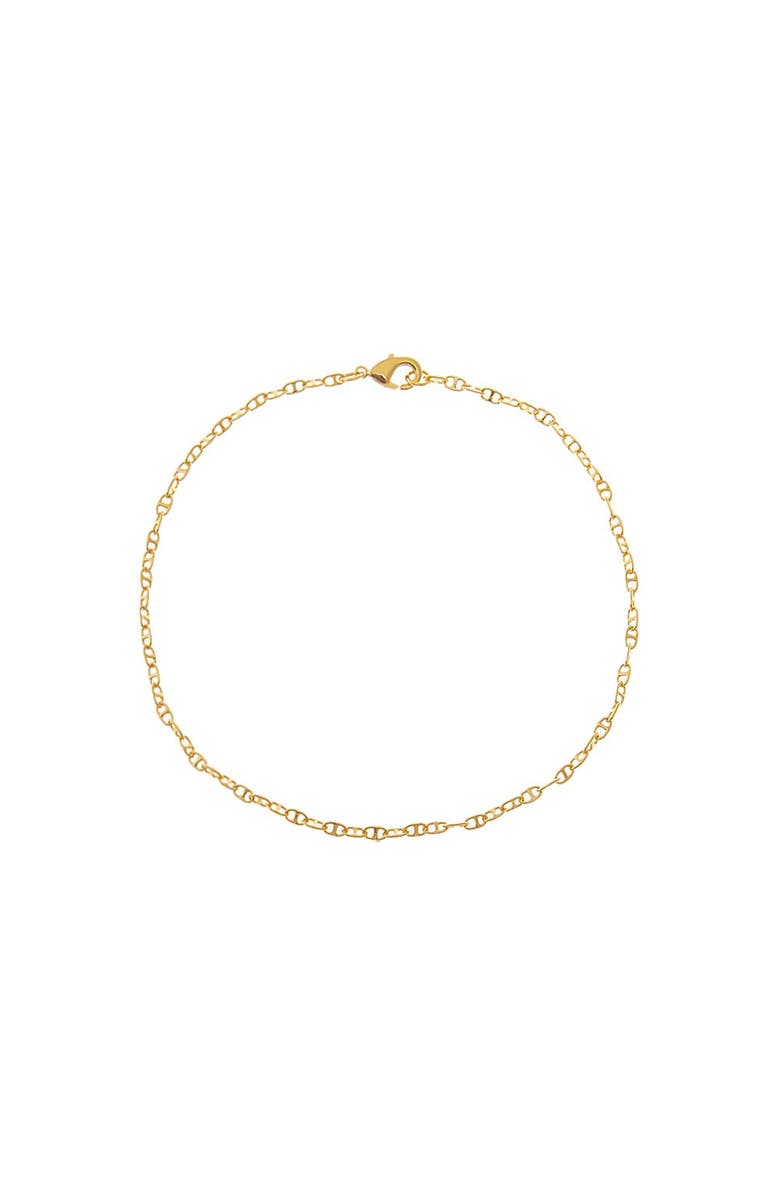 BY ADINA EDEN Chunky Mariner Chain Anklet, Main, color, Gold