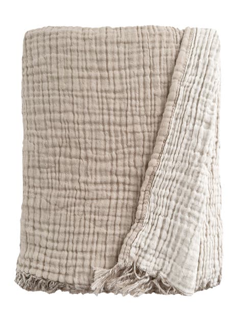 Crinkled Turkish Cotton Oversized Cuddle Blanket