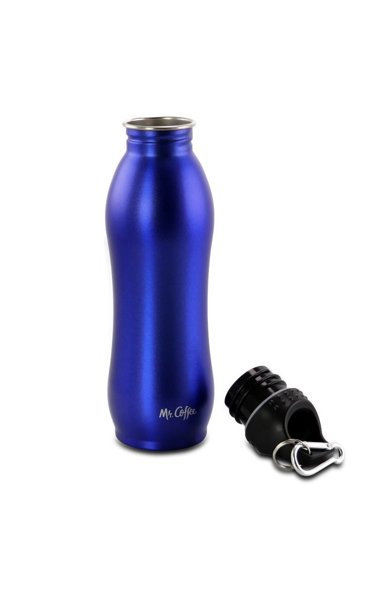 MR COFFEE Luster Hydration 2 Piece Stainless Steel Thermal Hydration Bottle Set, Alternate, color, Blue