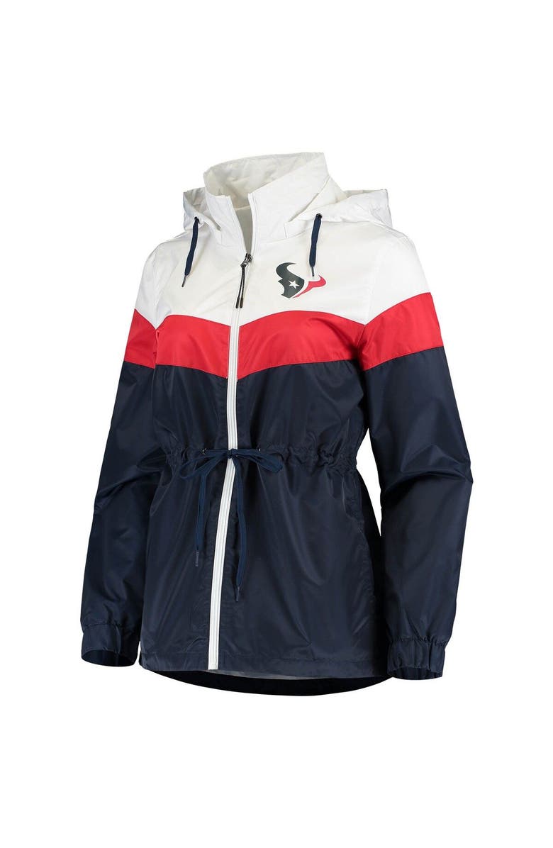 G-III 4HER BY CARL BANKS Women's G-III 4Her by Carl Banks White/Navy Houston Texans Stadium Full-Zip Hoodie Jacket, Alternate, color,