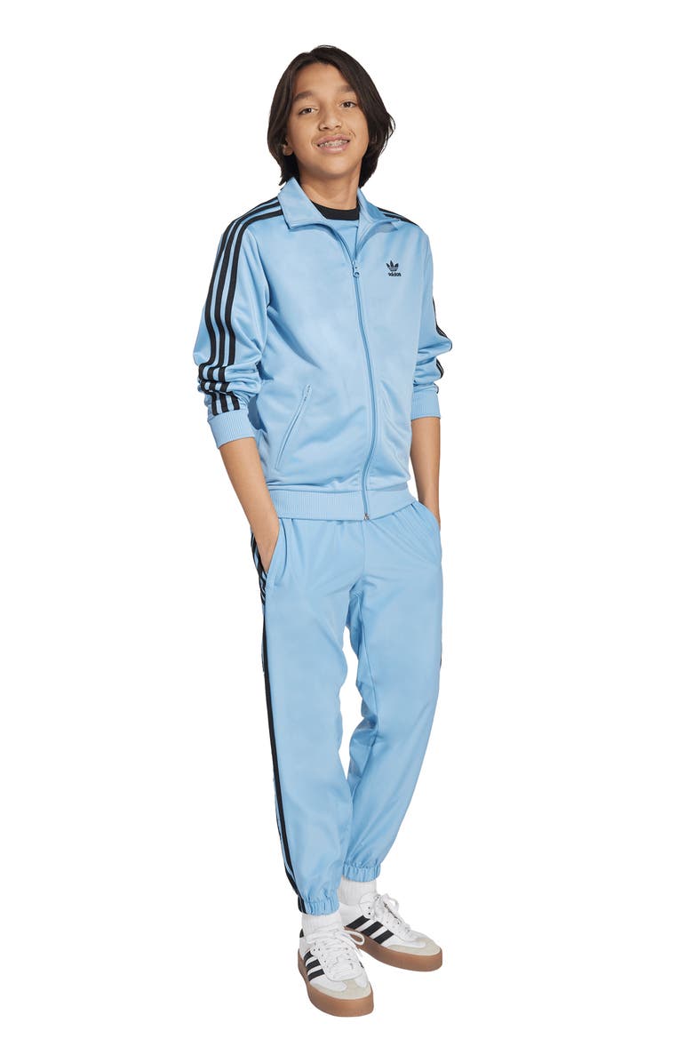 adidas Kids' Firebird Recycled Polyester Track Jacket, Alternate, color, Ash Blue