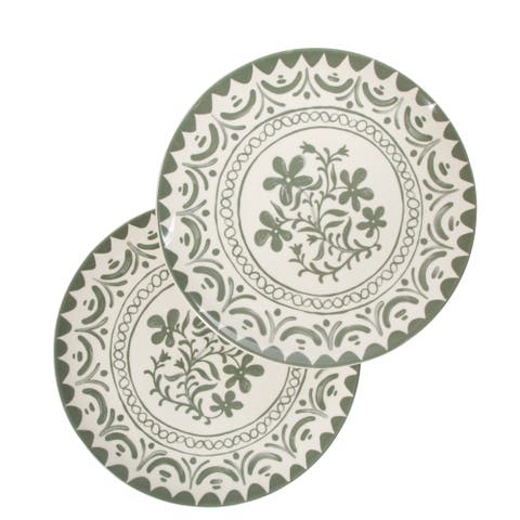 2-Time Oprah's Favorite Things Brand, Valencia Flor 2 Piece Stoneware Serving Platter Set