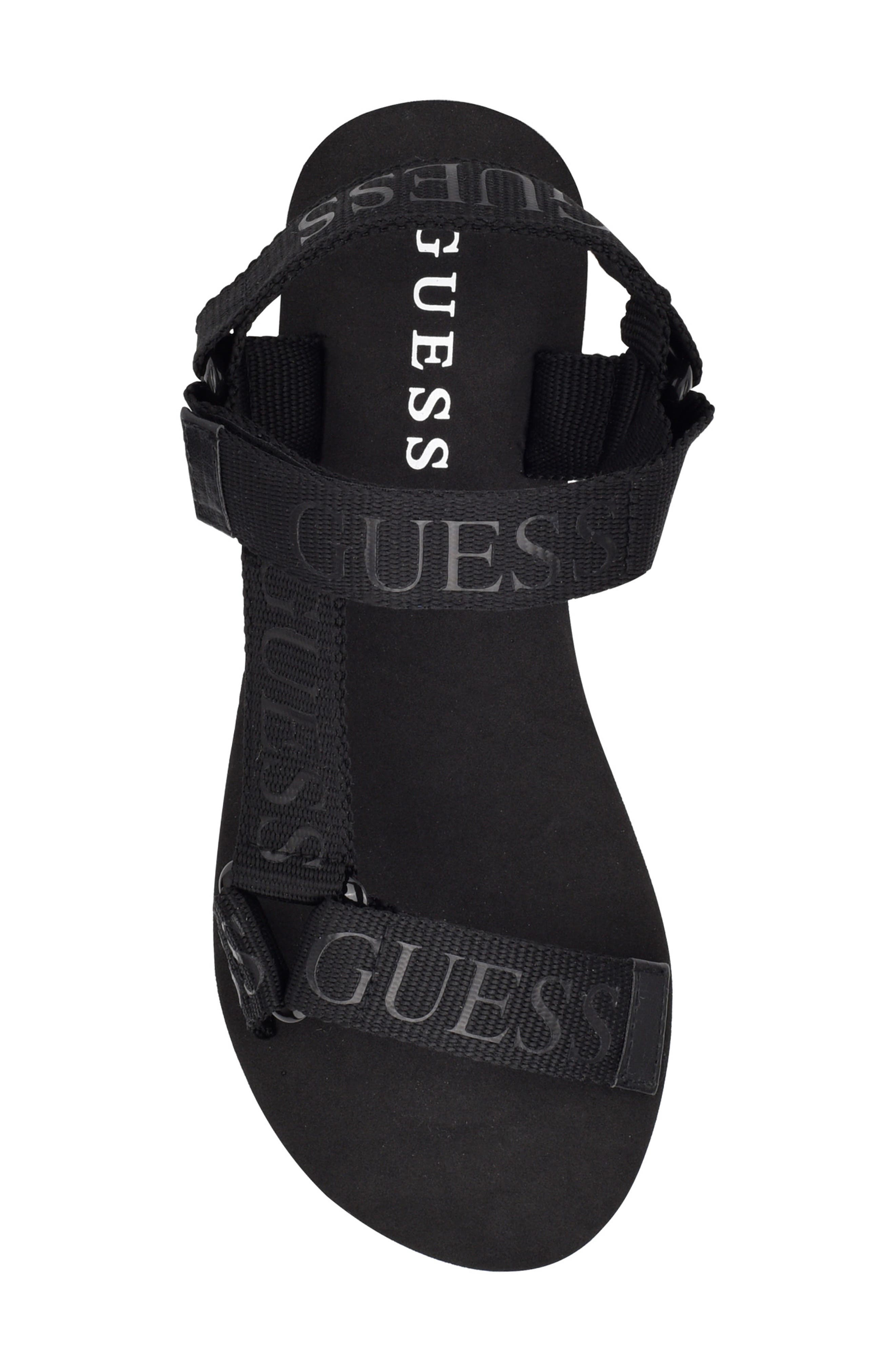 GUESS Avin Platform Sandal, Alternate, color, Black