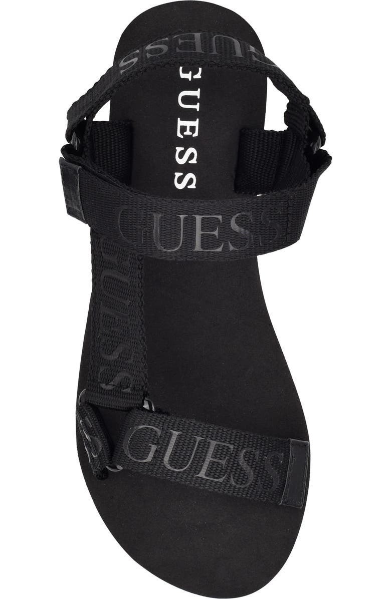 GUESS Avin Platform Sandal, Alternate, color, Black