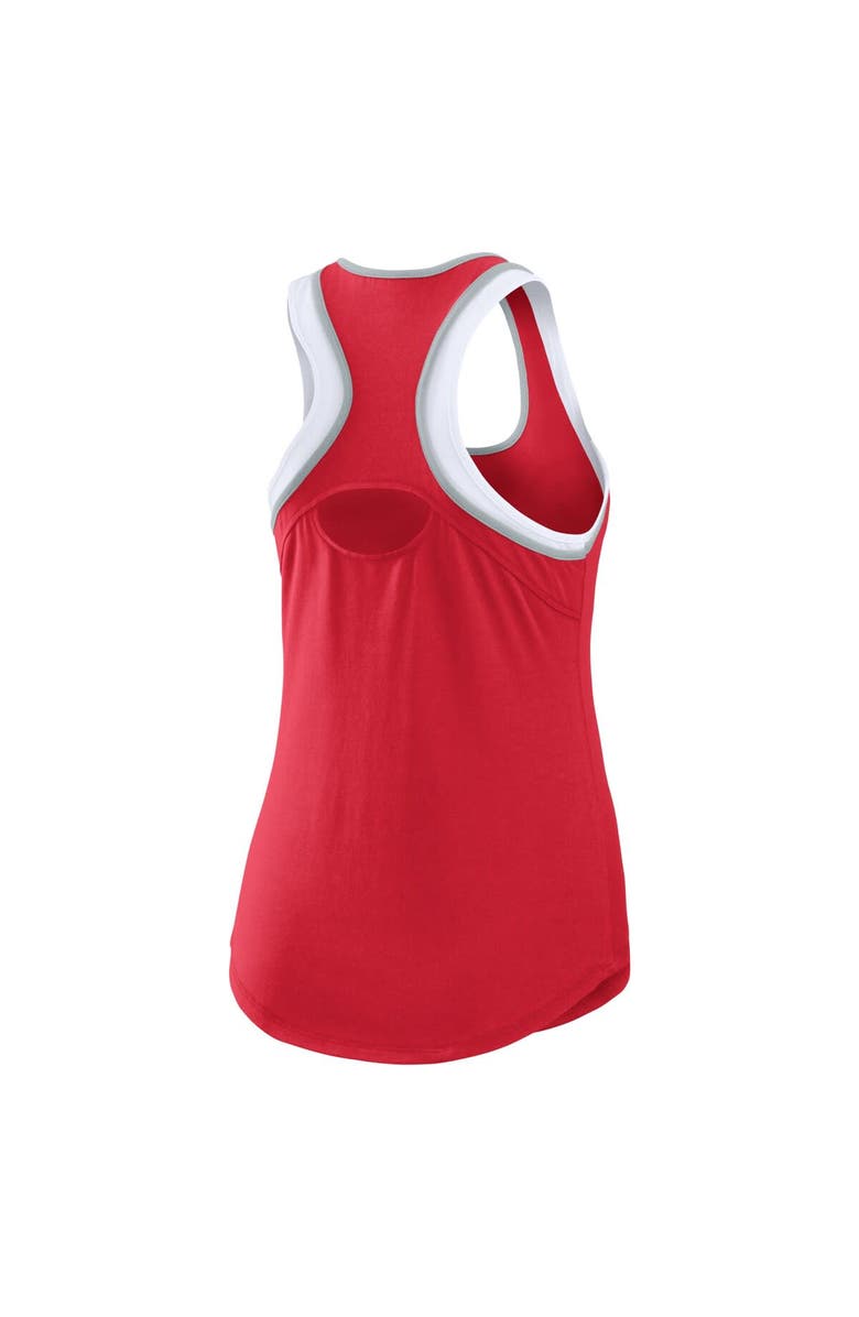 WEAR by Erin Andrews Women's WEAR by Erin Andrews Scarlet Ohio State Buckeyes Open Hole Razorback Tank Top, Alternate, color, 