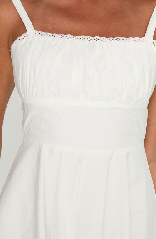 Princess Polly Poise Lace Trim Mini Sundress In White