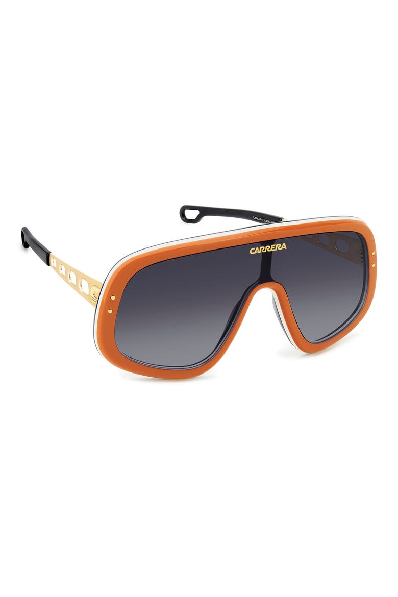 99mm FLAGLAB 17 99mm Shield Sunglasses, Alternate, color, ORANGE GOLD/ DARK GREY SF