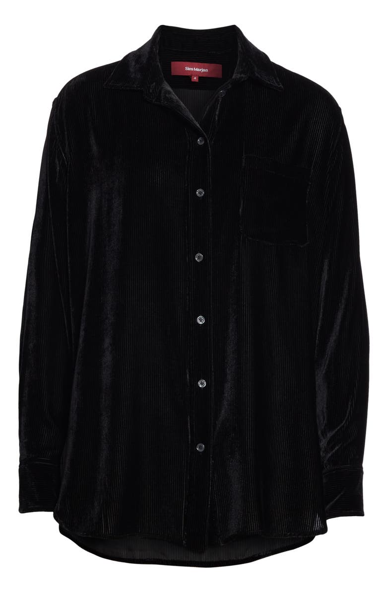 Sies Marjan Sander Silk & Cotton Fluid Corduroy Shirt, Alternate, color,