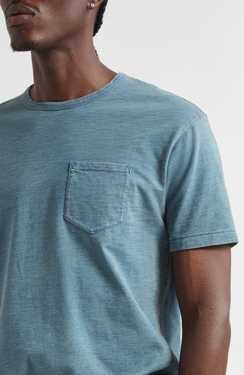 Double Rl Indigo Jersey Pocket T-shirt In Blue