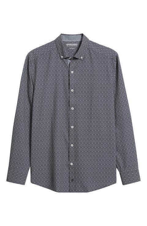 XC+™ Football Print Performance Button-Down Shirt