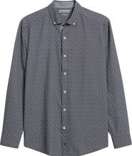 Johnston & Murphy XC+™ Football Print Performance Button-Down Shirt
