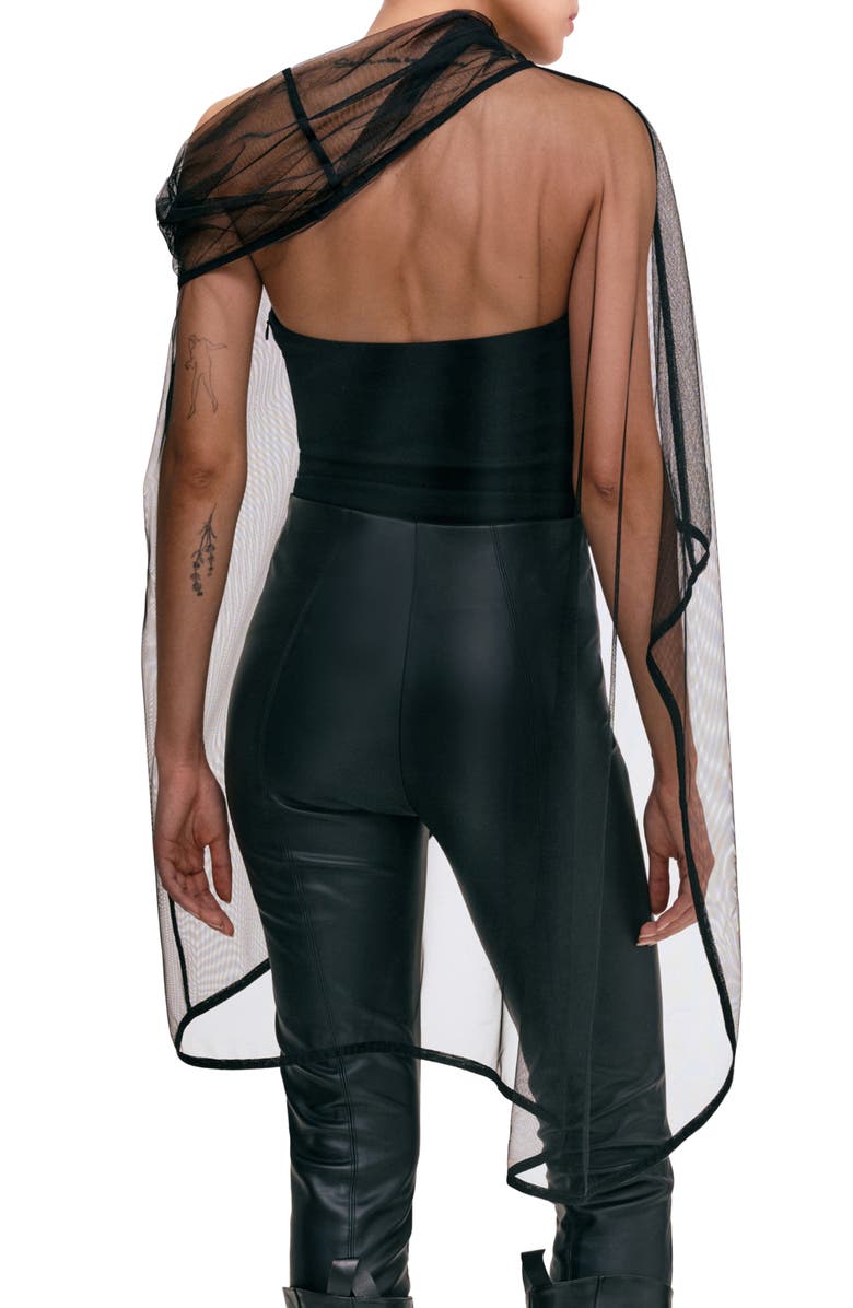 Marcella Straiton Mesh Wrap, Alternate, color, Black