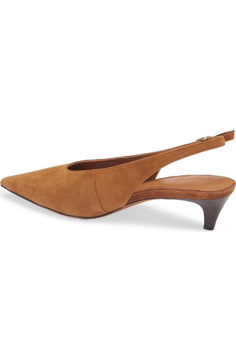 Madewell Emilie Pointed Toe Slingback Pump, Alternate, color, Russet