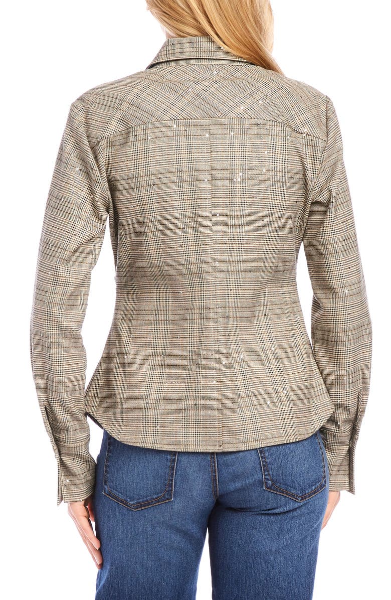 Karen Kane Side Pleat Sequin Shirt, Alternate, color, 