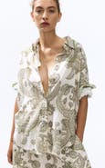 H&M Oversized Linen-blend Shirt