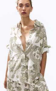 H&M Oversized Linen-blend Shirt