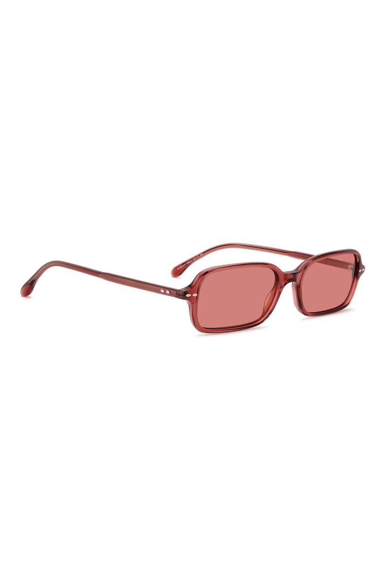 52mm Rectangular Sunglasses, Alternate, color, RED/ PINK