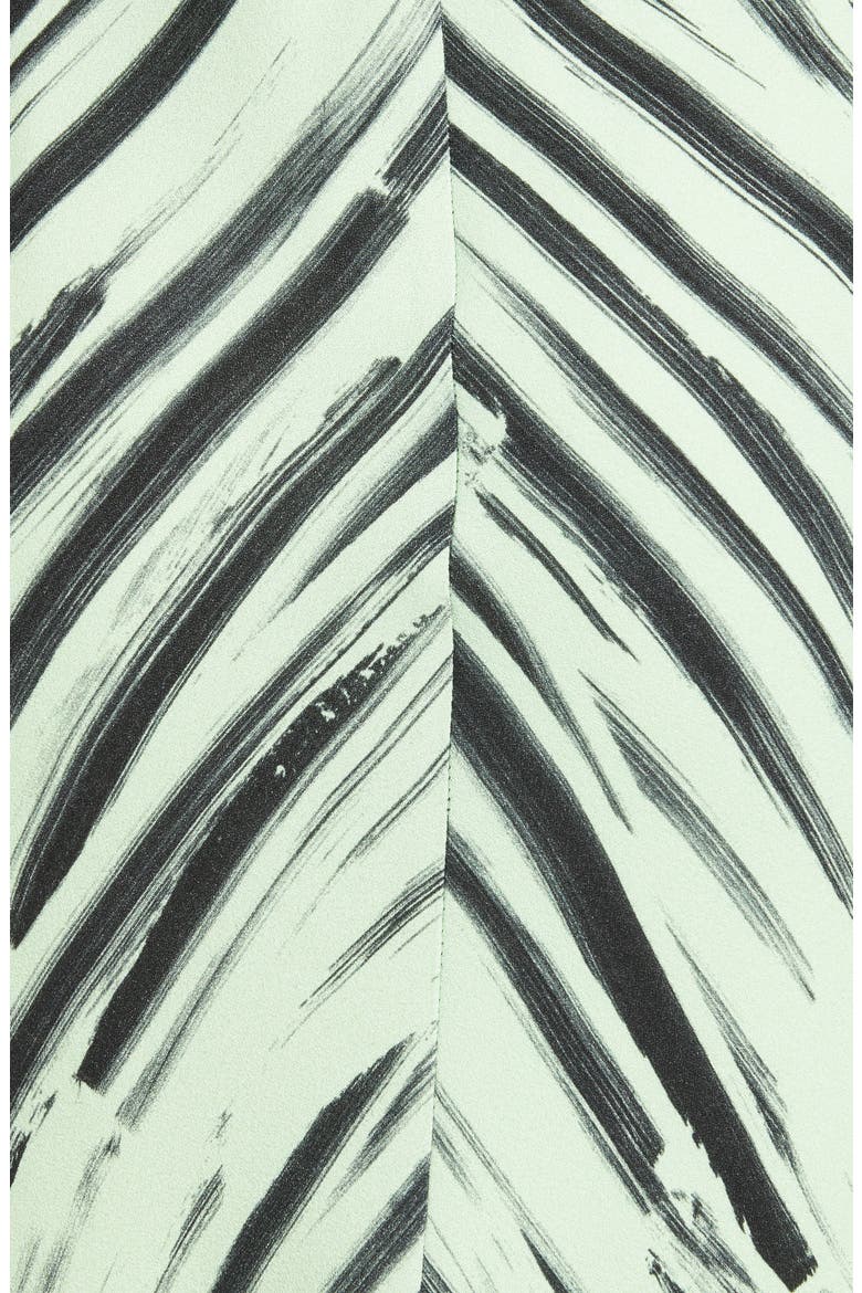 Brushstroke Print Georgette Dress, Alternate, color, PISTACHIO/ BLACK BRUSHSTROKE