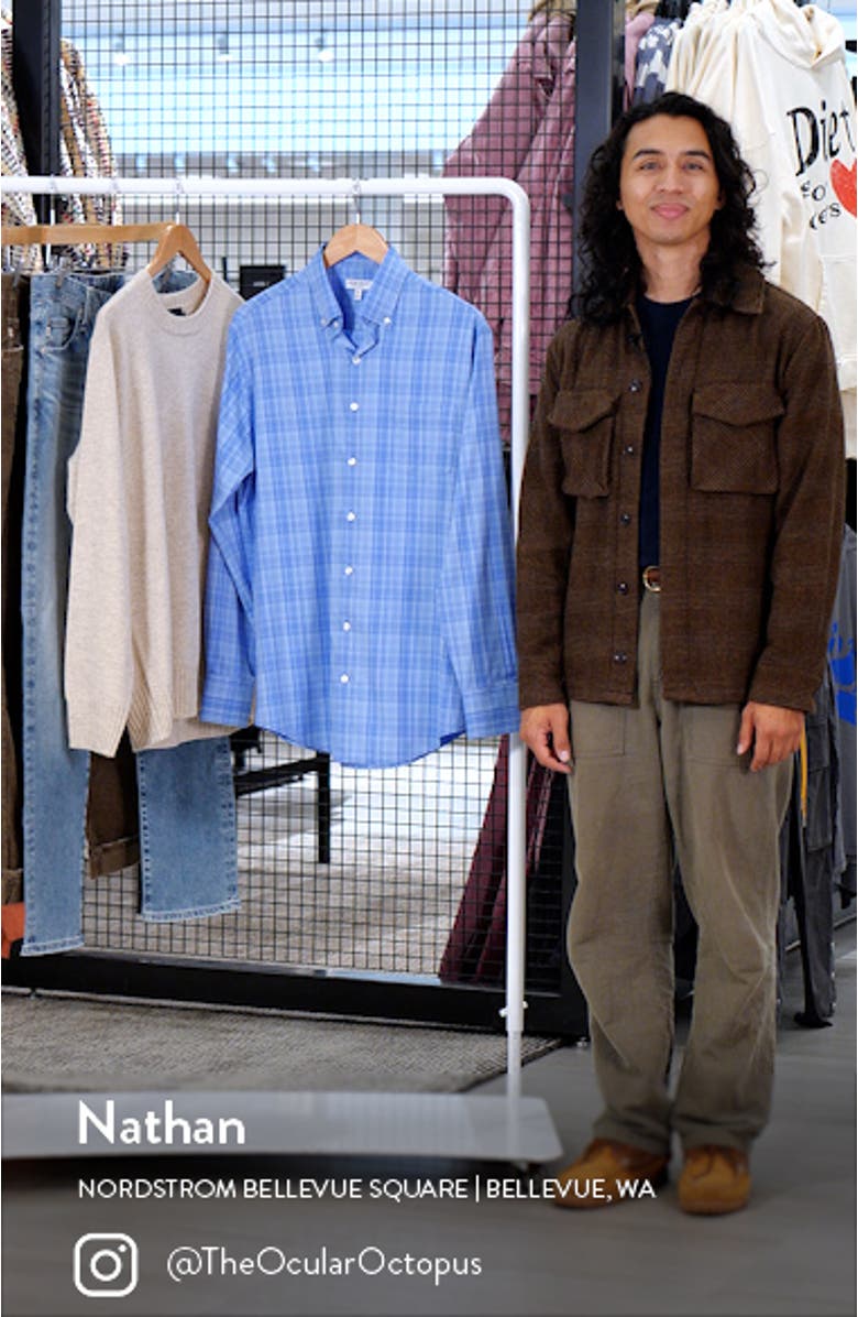 Edmond Plaid Performance Twill Button-Down Shirt, sales video thumbnail