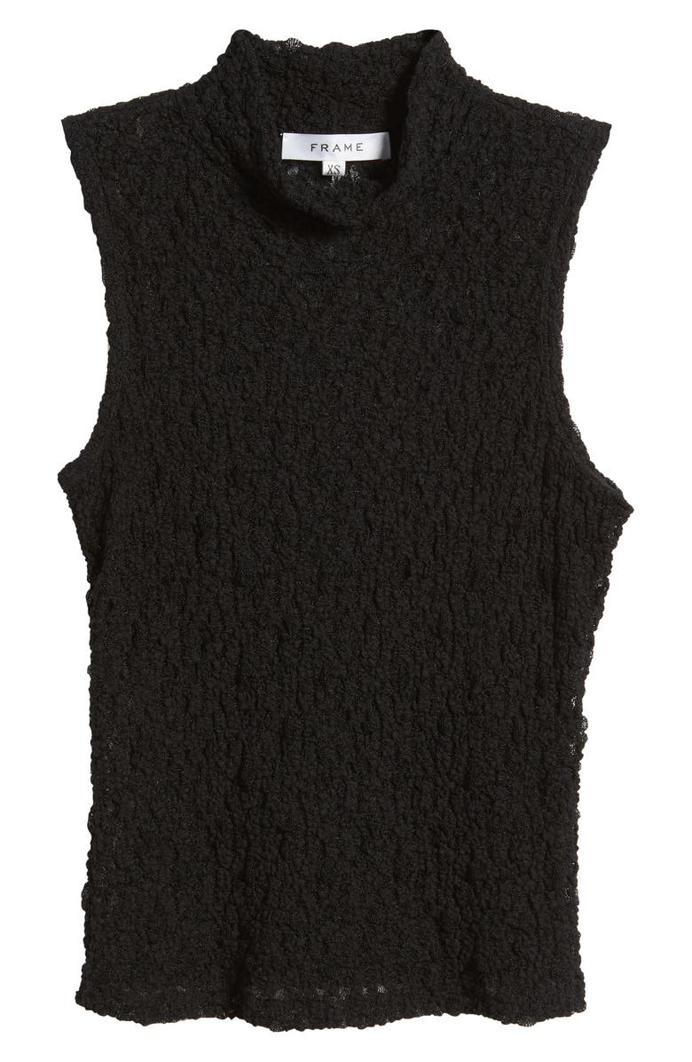 FRAME Mock Neck Sleeveless Mesh Top, Alternate, color, 