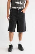 HONOR THE GIFT Fray Hem Denim Bermuda Shorts