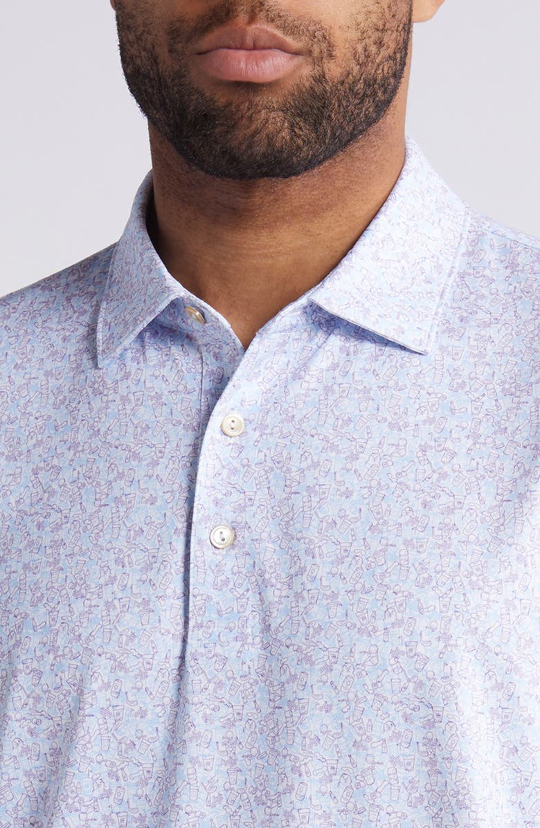 Peter Millar Dazed & Transfused Scatter Print Performance Golf Polo, Alternate, color, 