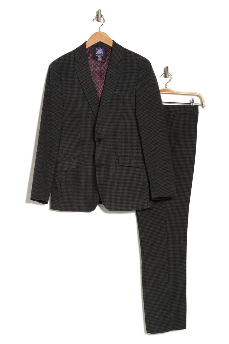 Gray Check Notch Lapel Two-Piece Suit Set, Alternate, color, GREY