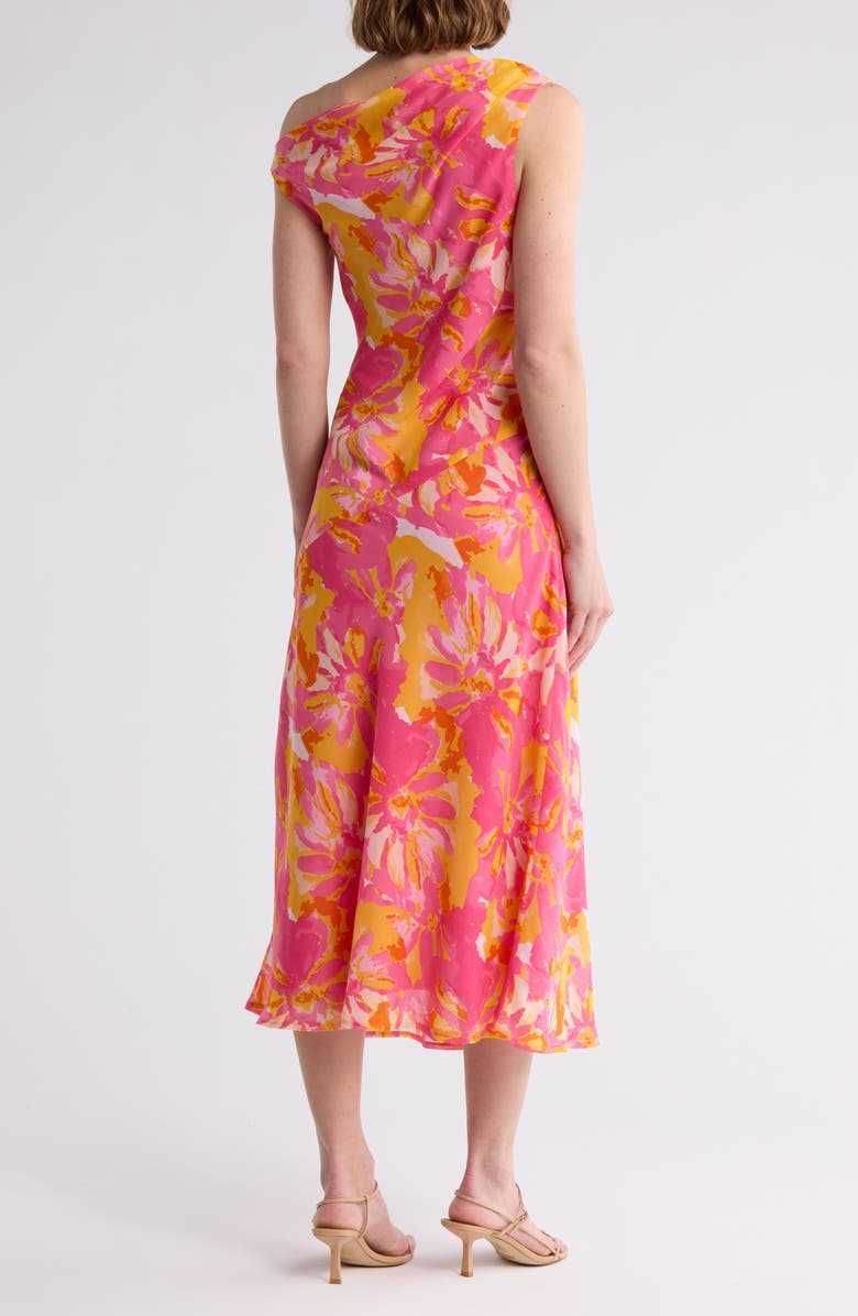 Lush Draped One-Shoulder Midi Dress, Alternate, color,